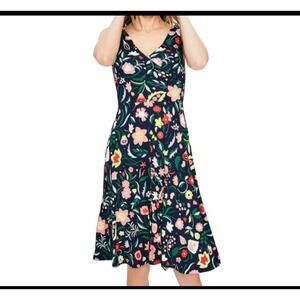 Boden Sleeveless Navy Floral Dress